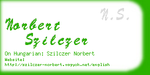 norbert szilczer business card